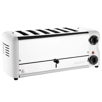 Broodrooster/Tosti-Apparaat | ESPRIT | RVS/Wit | 6 Sleuven, Verzenden