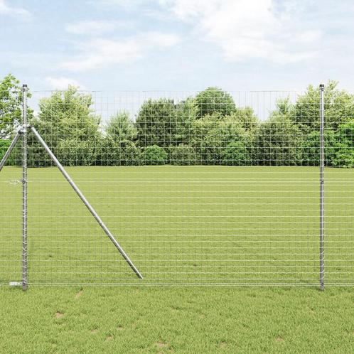 vidaXL hekposts 52 stuks Ø32 mm 210 cm verzinkt staal, Tuin en Terras, Palen, Balken en Planken, Nieuw, Verzenden