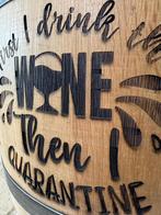 Wijnvat met eigen (bedrijfs)logo of tekst - laseren - uniek, Ophalen of Verzenden, Nieuw, Hout, Overige typen