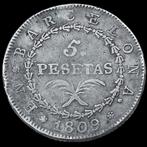 Espagne. José Napoleón (1808-1813). 5 Pesetas - 1809 - Rara, Postzegels en Munten