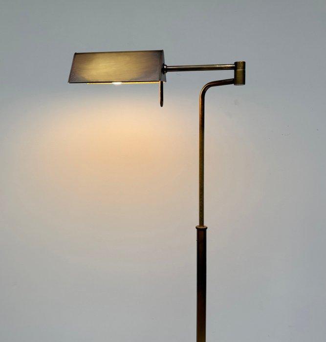 Vloerlamp om te lezen - Messing - Zwenkbare Leeslamp, Antiek en Kunst, Kunst | Designobjecten