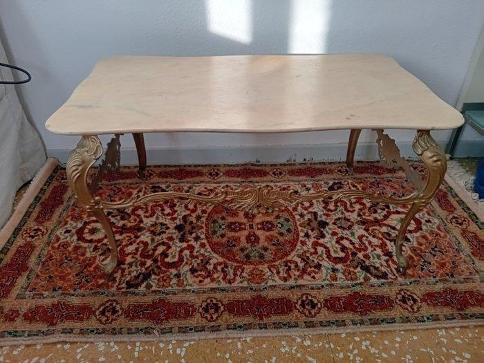 Middentafel - Smeedijzer, Marmer - salontafel, Antiek en Kunst, Curiosa en Brocante