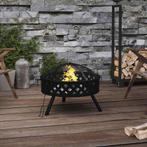 vidaXL Vuurplaats met pook XXL 58 cm staal, Verzenden, Nieuw