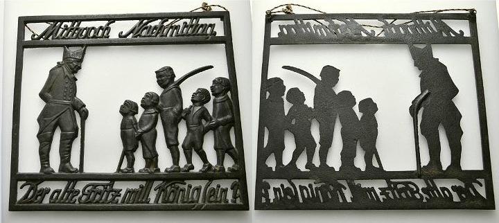 Plakette Eisenguss Diverse (MuntenenBankbiljetten-Penningen), Timbres & Monnaies, Pièces & Médailles, Envoi