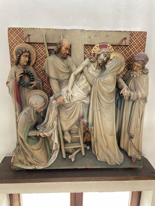 F. De Vriendt - Beeld, De Kruisafneming - 82 cm - Terracotta, Antiek en Kunst, Kunst | Niet-Westerse kunst