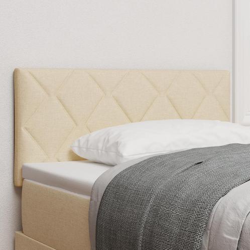 vidaXL LED Hoofdbord met Diamantblokjes Design Crème 100 cm, Huis en Inrichting, Slaapkamer | Bedden, Nieuw, Verzenden