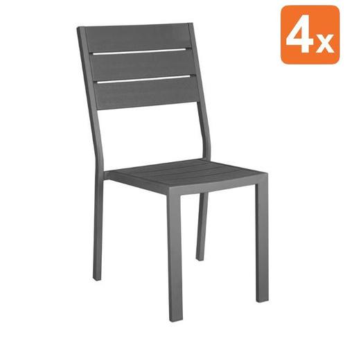Stoelen | VALLETTA | Kunststof | Grey | In-/Outdoor |, Zakelijke goederen, Horeca | Keukenapparatuur, Nieuw in verpakking, Verzenden