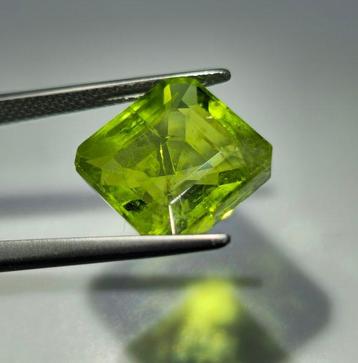 Sans Prix de Réserve - 1 pcs Jaune, Vert Péridot - 10.93 ct beschikbaar voor biedingen