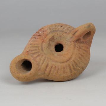 Egypte antique, époque gréco-romaine Poterie Lampe à huile,