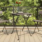 vidaXL Table de bistrot pliante Gris 55x54x71 cm Résine, Jardin & Terrasse, Neuf, Verzenden
