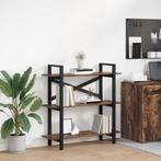 vidaXL Boekenplank Rook Eiken 100 x 33.5 x 64 cm Bewerkt, Verzenden, Nieuw