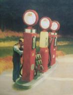 after Edward Hopper - Gas, (1940) Tushita Fine Art Editions, Antiek en Kunst