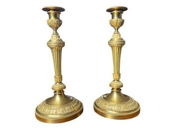 Ferdinand Barbedienne - Chandelier (2) - Bronze doré