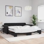 vidaXL Slaapbank onderschuifbed en matrassen 100x200 cm, Huis en Inrichting, Verzenden, Nieuw