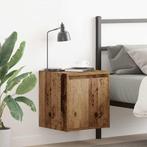 vidaXL Nachtkastje wandgemonteerd 38x34x40 cm oud, Huis en Inrichting, Slaapkamer | Nachtkastjes, Verzenden, Nieuw