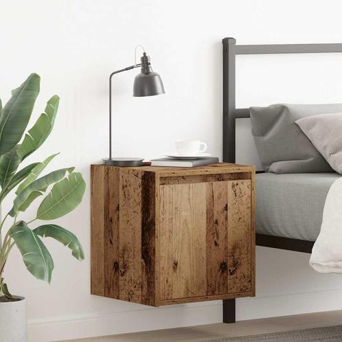 vidaXL Nachtkastje wandgemonteerd 38x34x40 cm oud, Huis en Inrichting, Slaapkamer | Nachtkastjes, Nieuw, Verzenden