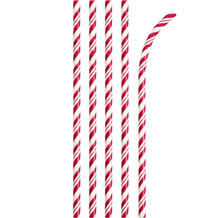 Rode Rietjes Gestreept 24st, Hobby en Vrije tijd, Feestartikelen, Nieuw, Verzenden