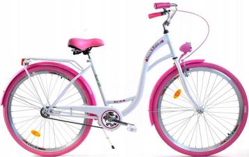 Meisjesfiets 26 wit/roze Dallas | Retour Deal 40% Korting beschikbaar voor biedingen