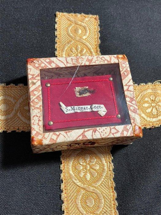 Reliekhouder - Papier - 1800-1850 - Reliekhouder conventueel, Antiquités & Art, Art | Art non-occidental