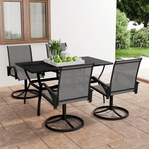 vidaXL 5-delige Tuinset textileen en staal, Tuin en Terras, Tuinsets en Loungesets, Tuinset, Nieuw, Verzenden