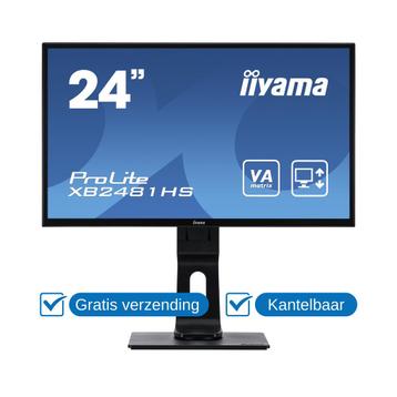 Iiyama ProLite XB2481HS-B1  Full HD Monitor  24 Inch, Ophalen of Verzenden