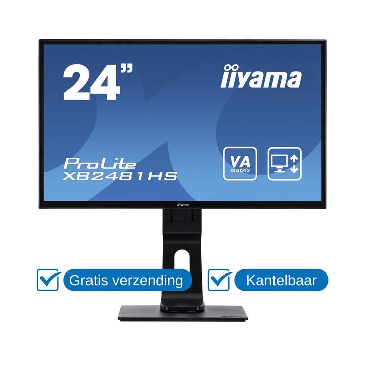 Iiyama ProLite XB2481HS-B1  Full HD Monitor  24 Inch, Computers en Software, Monitoren, Gebruikt, Ophalen of Verzenden