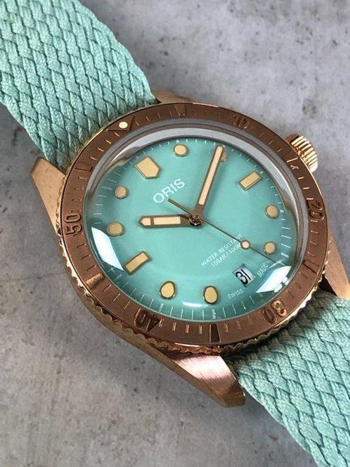 Oris - Divers Sixty-Five Cotton Candy Bronze Automatic - 01, Handtassen en Accessoires, Horloges | Heren