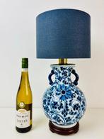Lampe de table - Vase-lampe en porcelaine chinoise bleu et, Antiek en Kunst