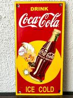 No reserve- Twee Coca Cola emaille reclameborden - Enseigne, Antiek en Kunst