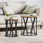 vidaXL Bijzettafels Set van 2 Artisan Eiken Hout, Verzenden, Nieuw