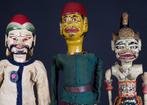3 poupées Wayang Golèk - Hanuman, Buta Singgoro, Sangkuni -