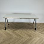 Haworth verstelbaar bureau met kabelgoot 200x80 cm, licht, Huis en Inrichting, In hoogte verstelbaar, Gebruikt, Bureau