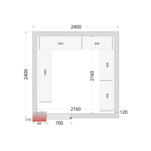 Shelf Rack System Kit CRNF2424 - T-45864, Zakelijke goederen, Horeca | Keukenapparatuur, Nieuw in verpakking, Koelen en Vriezen