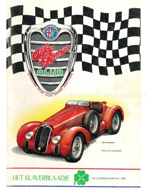 1986 ALFA ROMEO CLUB HET KLAVERBLAADJE 35 NEDERLANDS, Boeken, Auto's | Folders en Tijdschriften, Ophalen of Verzenden