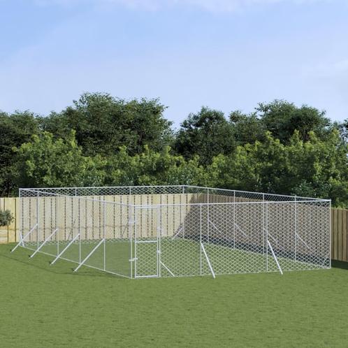vidaXL Hondenkennel voor buiten 6x10x2 m gegalvaniseerd, Dieren en Toebehoren, Hondenbenches, Nieuw, Verzenden