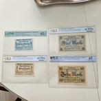 Memel. - ½, 1, 5, 10, 50, 75, 100 Mark 1922 - Pick 1, 2, 4b,, Postzegels en Munten