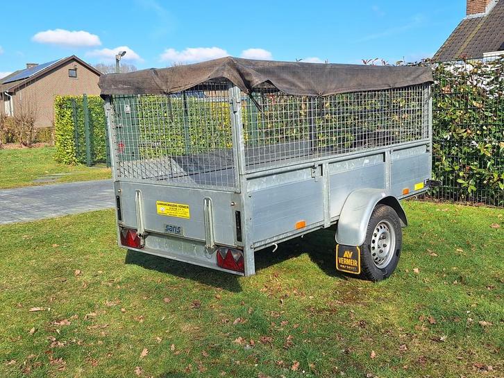 TE HUUR: Aanhangwagen - Groenaanhanger met loofrekken, Auto diversen, Aanhangers en Bagagewagens, Zo goed als nieuw, Ophalen