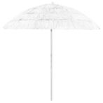 vidaXL Strandparasol Hawaï 240 cm wit, Tuin en Terras, Verzenden, Nieuw
