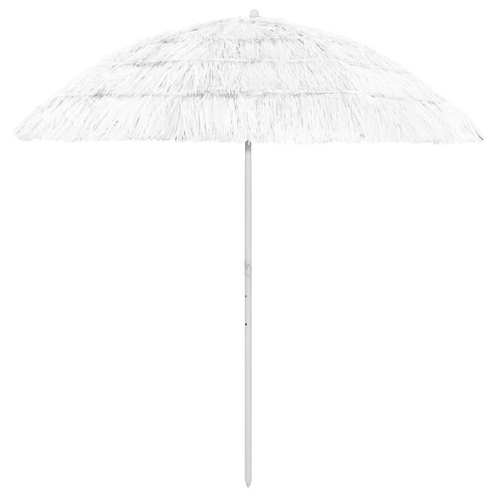 vidaXL Strandparasol Hawaï 240 cm wit, Tuin en Terras, Parasols, Nieuw, Verzenden