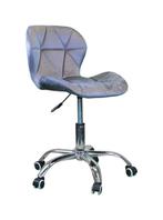 Bureaustoel - velvet - in hoogte verstelbaar - grijs, Huis en Inrichting, Ophalen of Verzenden, Nieuw