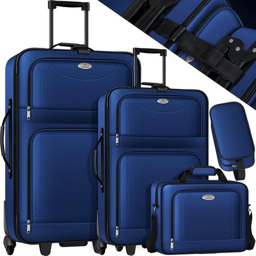 KESSER® Reiskofferset - 4-delig - Trolley - Kofferset - Blau, Huis en Inrichting, Woonaccessoires | Overige, Verzenden