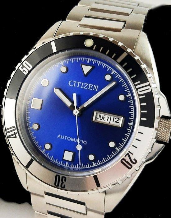 Citizen - Automatic Sports Diver Blue Dial - Zonder, Handtassen en Accessoires, Horloges | Heren