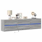 vidaXL Meuble TV mural avec LED sonoma gris 180x31x45 cm, Maison & Meubles, Armoires | Mobilier de télévision, Verzenden, Neuf