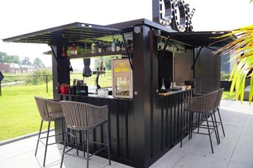 Horeca container bar met openslaande luifel | Scherpe prijs beschikbaar voor biedingen