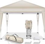 Partytent - opvouwbaar - 3x3 - Paviljoen - Crème - Tillvex®, Verzenden, Nieuw