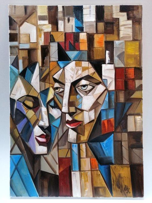 Elena Khmeleva - Amour eternelle. XL. Œuvre originale, fait, Antiek en Kunst, Kunst | Schilderijen | Modern