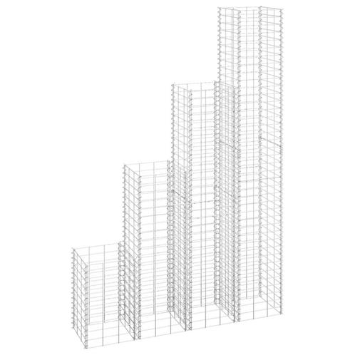 vidaXL Schanskorf plantenbakken 4 st 30x30x50/100/150/200 cm, Tuin en Terras, Bloempotten, Nieuw, Verzenden