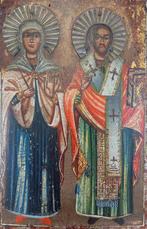 Icoon - Heilige Paraskeva en Johannes Chrysostomus - Hout,