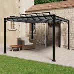 vidaXL Prieel met lamellendak 3x3 m stof en aluminium, Tuin en Terras, Verzenden, Nieuw