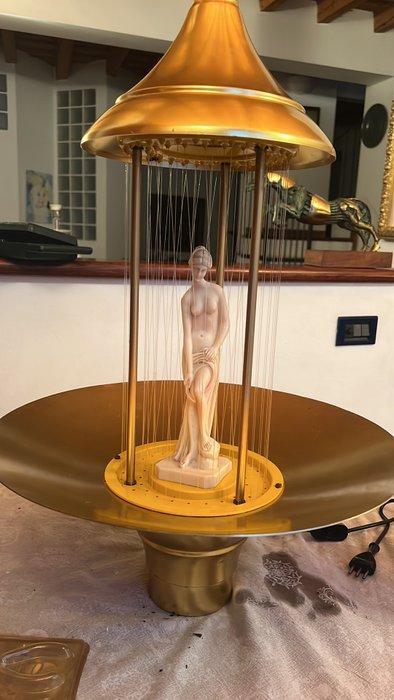 Lamp - Messing - Lamp met regeneffect, Antiek en Kunst, Curiosa en Brocante